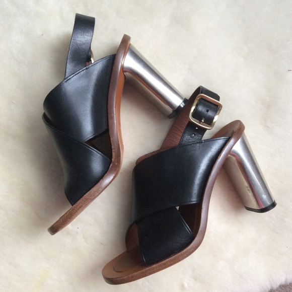 Celine metallic heel sandals, rare find, 7.5 - Picture 3 of 8
